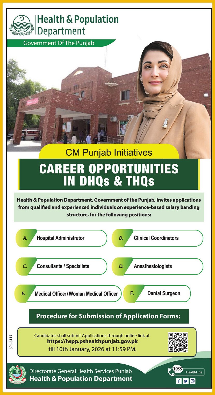 CM Punjab Initiatives Career Opportunities in DHQs Jobs 2025 CM Punjab Initiatives Career Opportunities in DHQs Jobs 2025